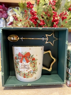 Kit caneca / colher - Guirlanda 9x9cm - comprar online