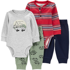 CONJUNTO BODY E CALÇA CARTER'S CARROS MANGA LONGA