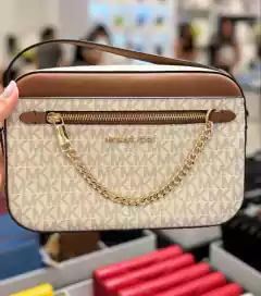 Bolsa Transversal Michael Kors Jet Set Crossbody Vanilla Corrente - loja online
