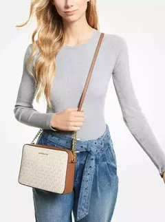 Bolsa Transversal Michael Kors Jet Set Crossbody Vanilla - loja online