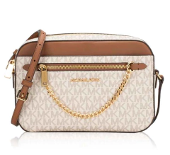 Bolsa Transversal Michael Kors Jet Set Crossbody Vanilla Corrente