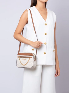 Bolsa Transversal Michael Kors Jet Set Crossbody Vanilla Corrente - Importados Baby da Ju
