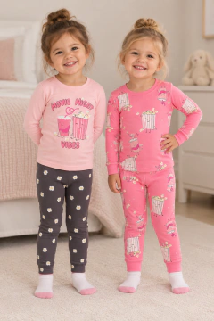 KIT PIJAMA 4 PEÇAS CARTER'S MENINA PIPOCA - Importados Baby da Ju