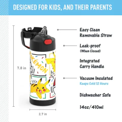 Imagem do Garrafa Thermos Funtainer Pokémon 410ml