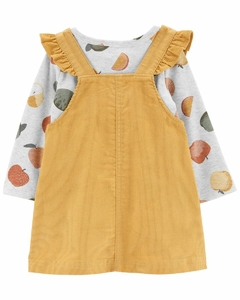Conjunto Jardineira 3 peças Amarelo Carter's - comprar online