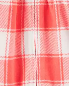 Macacão Fleece Jumpsuit Carter's Xadrez coral - comprar online