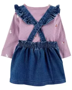 Conjunto Jardineira 3 peças Jeans Carter's - comprar online