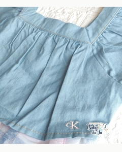 Vestido CALVIN KLEIN infantil jeans e tule - comprar online