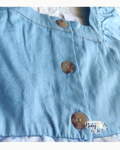 Vestido CALVIN KLEIN infantil jeans e tule - Importados Baby da Ju