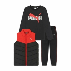 Trio puma com colete Menino