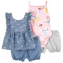 CONJUNTO VERÃO 4 PEÇAS CARTER'S JEANS