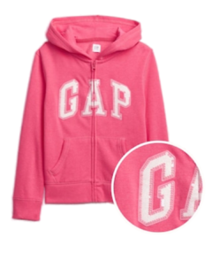 BLUSA GAP ROSA PINK ZÍPER MENINA