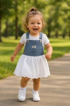 Salopete Jardineira Branca Oshkosh Menina na internet