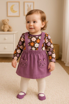 Conjunto Jardineira 3 peças Kitty Carter's - comprar online