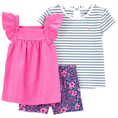 CONJUNTO 3 PEÇAS VERÃO CARTER'S PINK