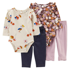 CONJUNTO 4 PEÇAS FLORES CARTER'S MENINA