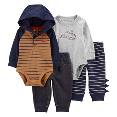 CONJUNTO BODY E CALÇA CARTER'S CAPUZ MANGA LONGA