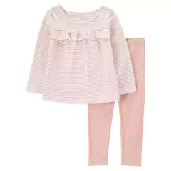 Conjunto camiseta e legging Carter's Menina Rosa na internet