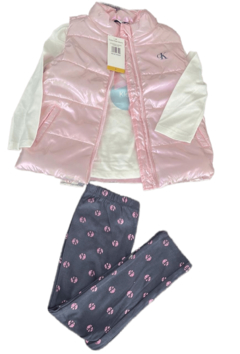 Conjunto Trio Colete Puffer Menina - Calvin Klein na internet