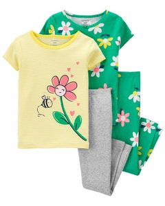KIT PIJAMA 4 PEÇAS CARTER'S AMARELO