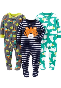 Kit 3 Macacões Fleece Carter's Simple Joys