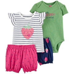 CONJUNTO VERÃO 4 MORANGO CARTER'S