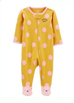 Macacão Carter's Amarelo Zíper Duplo