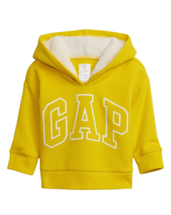 BLUSA GAP AMARELO MOLETOM COM FORRO SHERPA