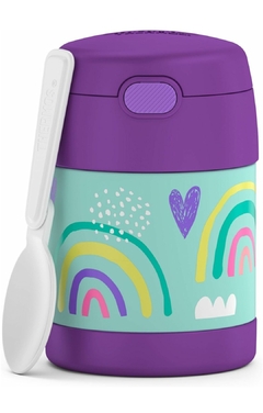 KIT GARRAFA E POTE TERMICO THERMOS ARCO IRIS - Importados Baby da Ju