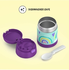 KIT GARRAFA E POTE TERMICO THERMOS ARCO IRIS