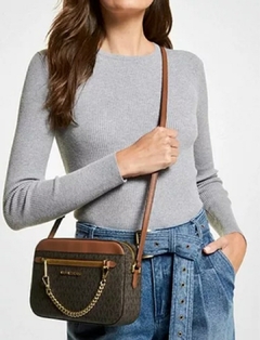 Bolsa Transversal Michael Kors Jet Set Crossbody Marrom Corrente - loja online