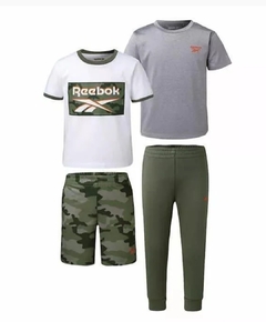 Conjunto Reebok 4 peças Menino Esportivo Verde