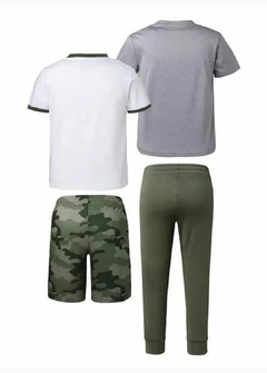 Conjunto Reebok 4 peças Menino Esportivo Verde - comprar online