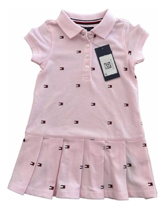 Conjunto Vestido Tommy Hilfiger Baby com calcinha Rosa