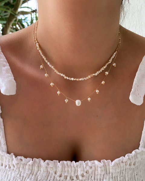 Choker / Gargantilha - Banhada à Ouro / Banhada à Prata ☼