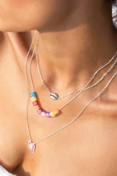 Choker Corrente Cadeado c/ Búzio Borda Torcida 13mm - Banhada à Ouro / Prata 925 ≋⎈ - Santa Paz Acessórios