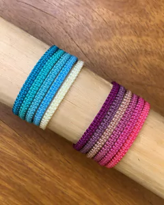 Pulseira Macramê Fio Algodão - Banhado à Ouro / Banhado à Prata - Santa Paz Acessórios