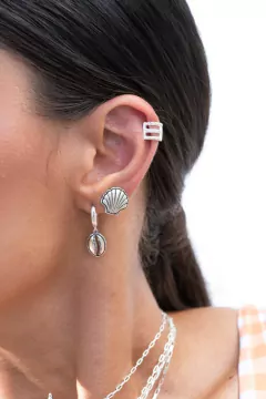 Brinco Concha Borda Torcida 13mm - Banhado à Ouro/ Prata 925 ≋⎈ na internet