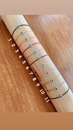 Pulseira Macramê Fio Algodão Mini Olho Madrepérola - Banhada à Ouro/ Banhada à Prata - comprar online