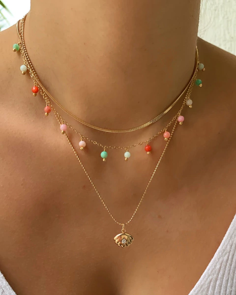 Choker / Gargantilha - Banhada à Ouro / Banhada à Prata ✿