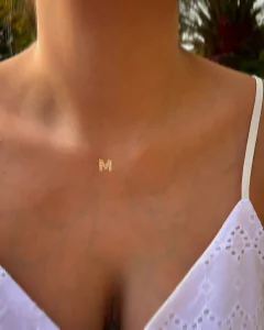 Gargantilha Nylon Inicial (Letra) c/ Zircônias Cravejadas - Banhada à Ouro ✩ - comprar online