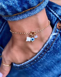 Pulseira Muska (Amuleto) - Banhada à Ouro / Banhada à Prata ✩