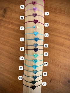 Imagem do <<< PRÉ-VENDA - ENVIO À PARTIR DE 19/10/25 >>> Pulseira CUORE da Amizade Macramê Fio de Algodão ( INDIVIDUAL ) ≋