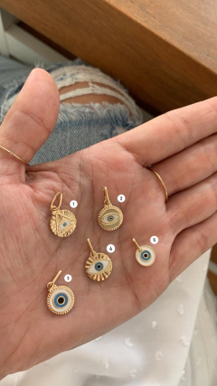 Pingente Olho Grego - Banhado à Ouro / Prata 925 ✩ - comprar online