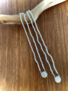 Escapulário Medalhas São Bento Dupla Face c/ Mini Pérolas Água Doce - Banhado à Ouro / Prata 925 ≋⎈