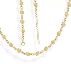 Choker 26 Mini Sol Maciços de 6mm - Banhada à Ouro / Prata 925 ≋⎈