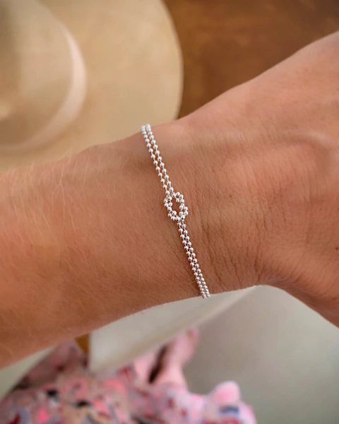 Pulseira Nó Corrente Bolinhas - Banhada à Ouro / Banhada à Prata ✩ - comprar online