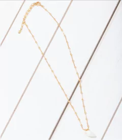 Gargantilha Bolinhas Mini Caracol Natural - Banhada à Ouro / Banhada à Ródio - comprar online