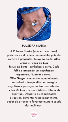 Pulseira Muska (Amuleto) - Banhada à Ouro / Banhada à Prata ✩ - comprar online