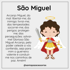 Pulseira Macramê c/ Medalha São Miguel Arcanjo, Cruz e Pedra Natural Quartzo Azul - Banhada à Ouro / Prata 925 ✩ - loja online